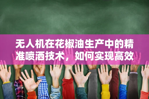无人机在花椒油生产中的精准喷洒技术，如何实现高效与安全？