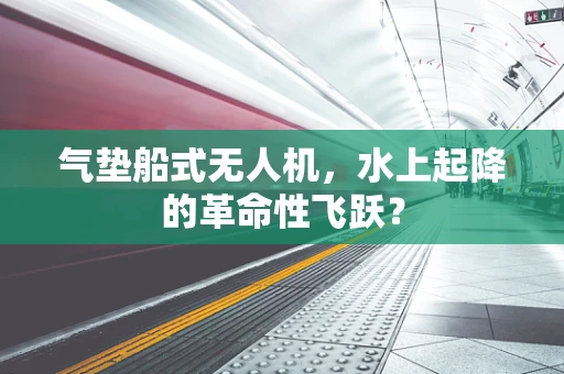 气垫船式无人机，水上起降的革命性飞跃？