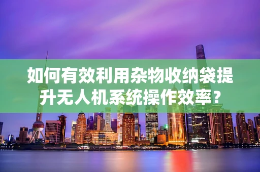 如何有效利用杂物收纳袋提升无人机系统操作效率？