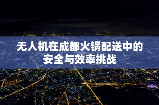 无人机在成都火锅配送中的安全与效率挑战