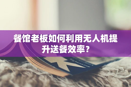 餐馆老板如何利用无人机提升送餐效率？
