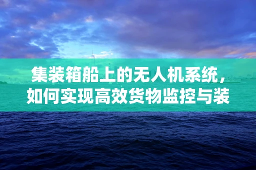 集装箱船上的无人机系统，如何实现高效货物监控与装卸？