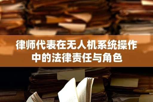 律师代表在无人机系统操作中的法律责任与角色