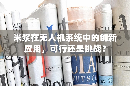 米浆在无人机系统中的创新应用，可行还是挑战？