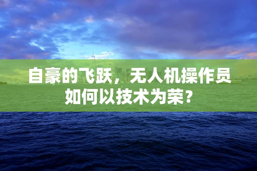 自豪的飞跃，无人机操作员如何以技术为荣？