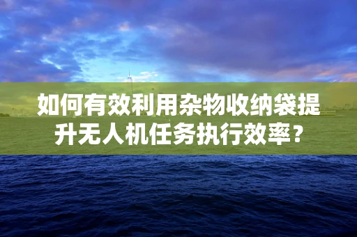 如何有效利用杂物收纳袋提升无人机任务执行效率？