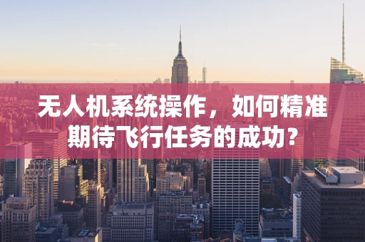 无人机系统操作，如何精准期待飞行任务的成功？