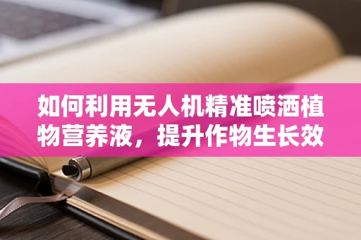 如何利用无人机精准喷洒植物营养液，提升作物生长效率？