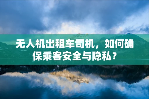 无人机出租车司机，如何确保乘客安全与隐私？