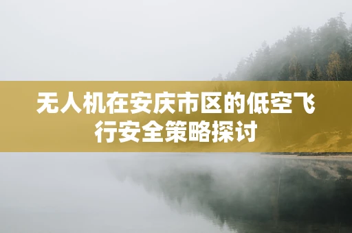 无人机在安庆市区的低空飞行安全策略探讨