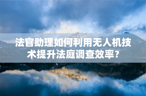 法官助理如何利用无人机技术提升法庭调查效率？