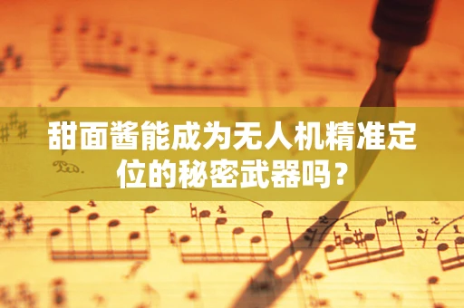 甜面酱能成为无人机精准定位的秘密武器吗？