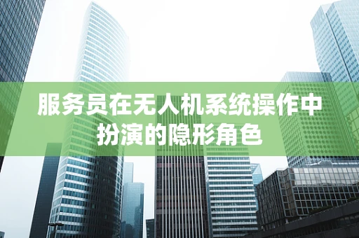 服务员在无人机系统操作中扮演的隐形角色