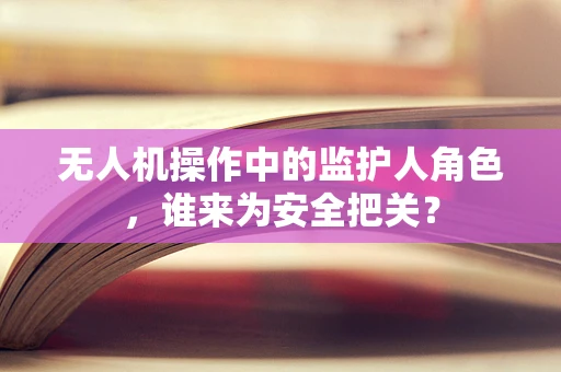 无人机操作中的监护人角色，谁来为安全把关？