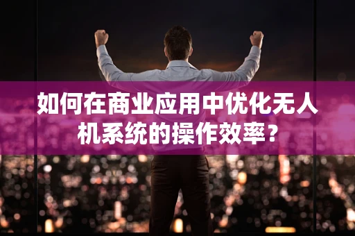 如何在商业应用中优化无人机系统的操作效率？