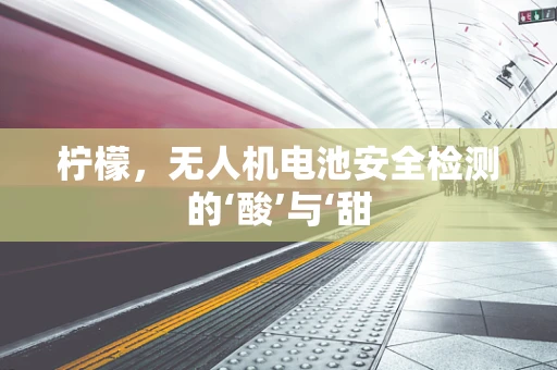 柠檬，无人机电池安全检测的‘酸’与‘甜