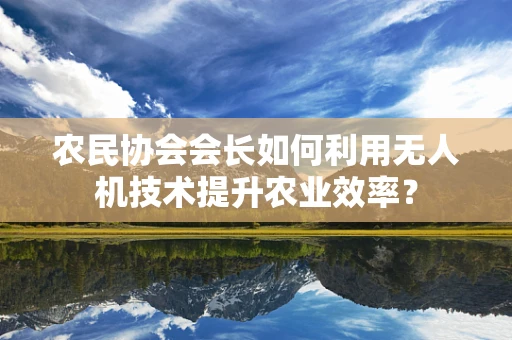 农民协会会长如何利用无人机技术提升农业效率？