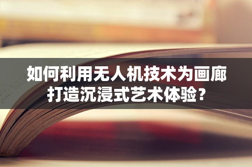 如何利用无人机技术为画廊打造沉浸式艺术体验？