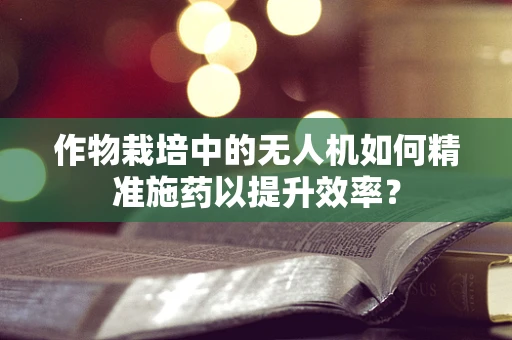 作物栽培中的无人机如何精准施药以提升效率？