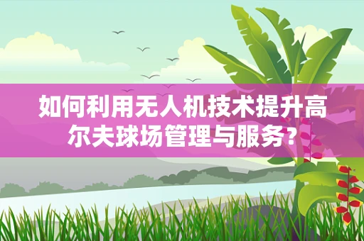 如何利用无人机技术提升高尔夫球场管理与服务？