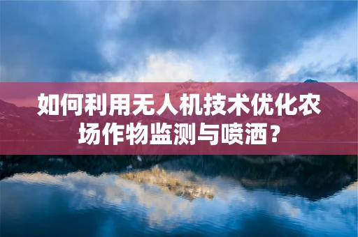 如何利用无人机技术优化农场作物监测与喷洒？