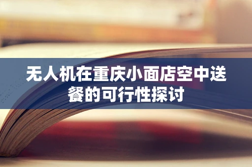 无人机在重庆小面店空中送餐的可行性探讨
