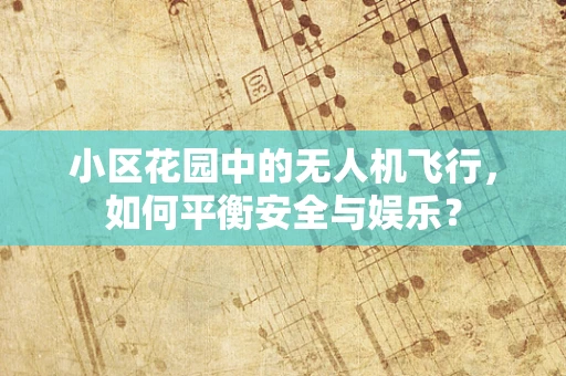 小区花园中的无人机飞行，如何平衡安全与娱乐？