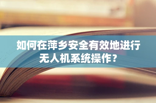 如何在萍乡安全有效地进行无人机系统操作？
