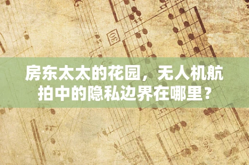 房东太太的花园，无人机航拍中的隐私边界在哪里？