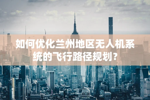 如何优化兰州地区无人机系统的飞行路径规划？