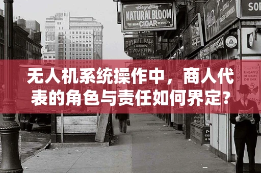 无人机系统操作中，商人代表的角色与责任如何界定？