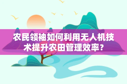农民领袖如何利用无人机技术提升农田管理效率？