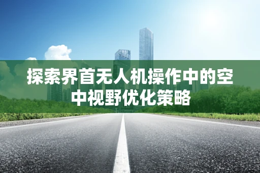 探索界首无人机操作中的空中视野优化策略
