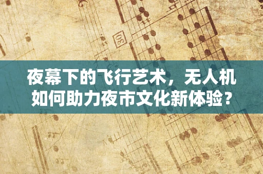 夜幕下的飞行艺术，无人机如何助力夜市文化新体验？