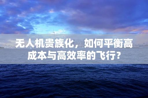 无人机贵族化，如何平衡高成本与高效率的飞行？