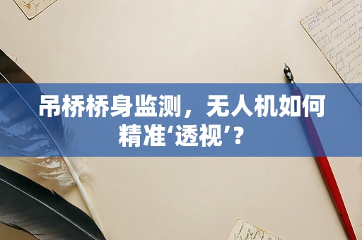 吊桥桥身监测，无人机如何精准‘透视’？