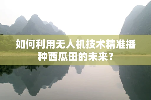 如何利用无人机技术精准播种西瓜田的未来？