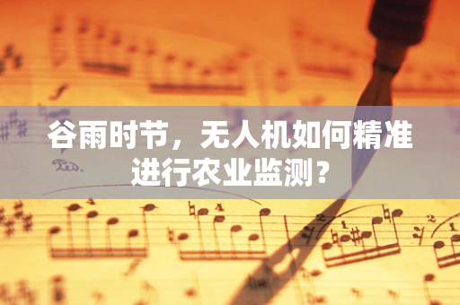 谷雨时节，无人机如何精准进行农业监测？