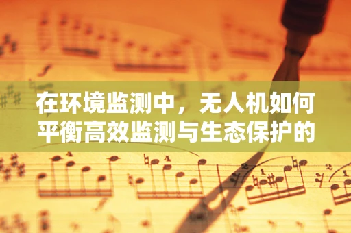 在环境监测中，无人机如何平衡高效监测与生态保护的关系？