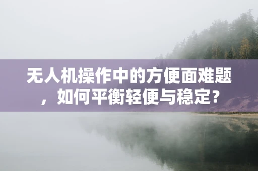无人机操作中的方便面难题，如何平衡轻便与稳定？