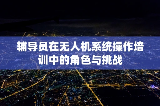 辅导员在无人机系统操作培训中的角色与挑战