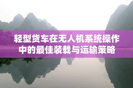 轻型货车在无人机系统操作中的最佳装载与运输策略