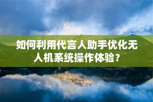 如何利用代言人助手优化无人机系统操作体验？