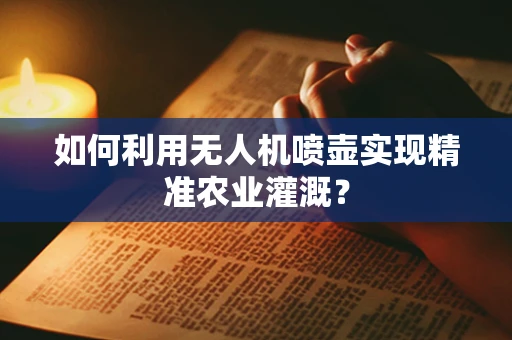 如何利用无人机喷壶实现精准农业灌溉？